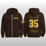 San Diego Padres Randy Jones Tribute 1950-2025 Legend Zip Hoodie