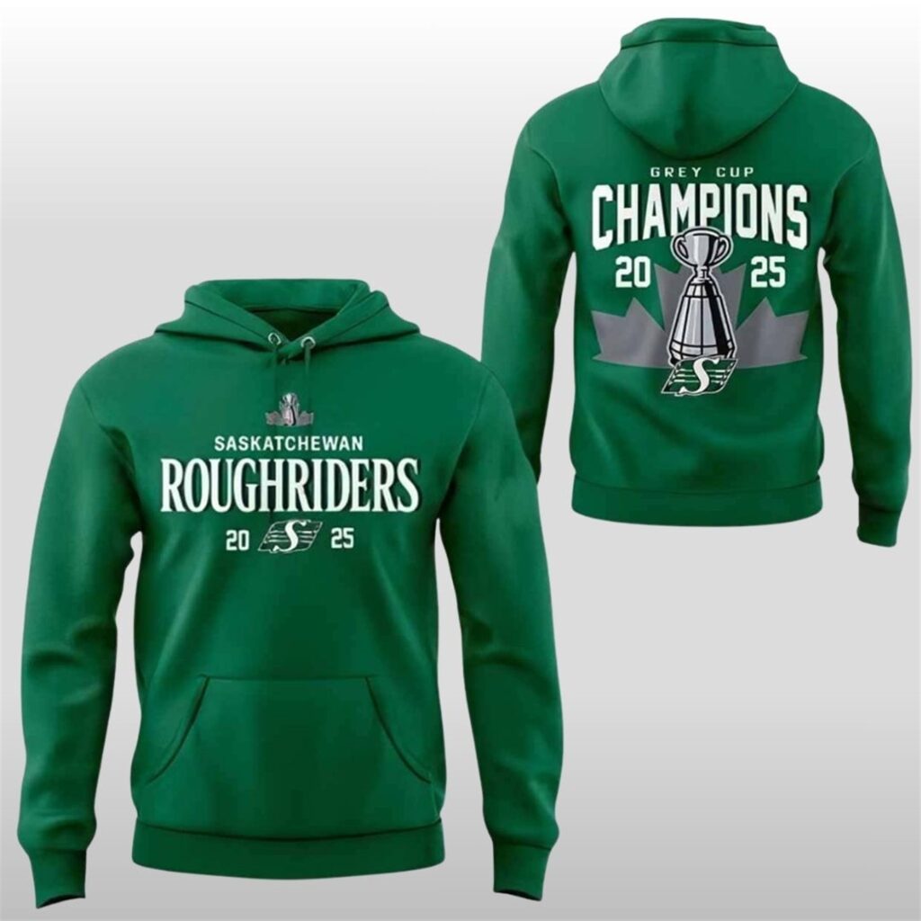 Saskatchewan Roughriders 2025 Grey Cup Champions Hoodie