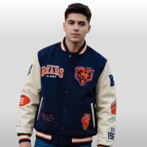 2025 Chicago Bears By Golf Varsity Jacket