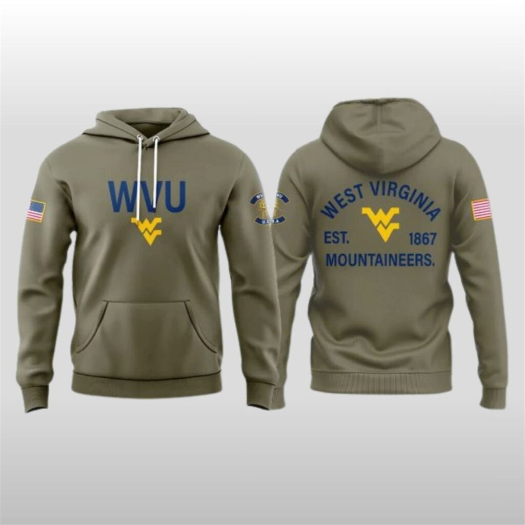 West Virginia Mountaineers 2025 Military Appreciation Hoodie