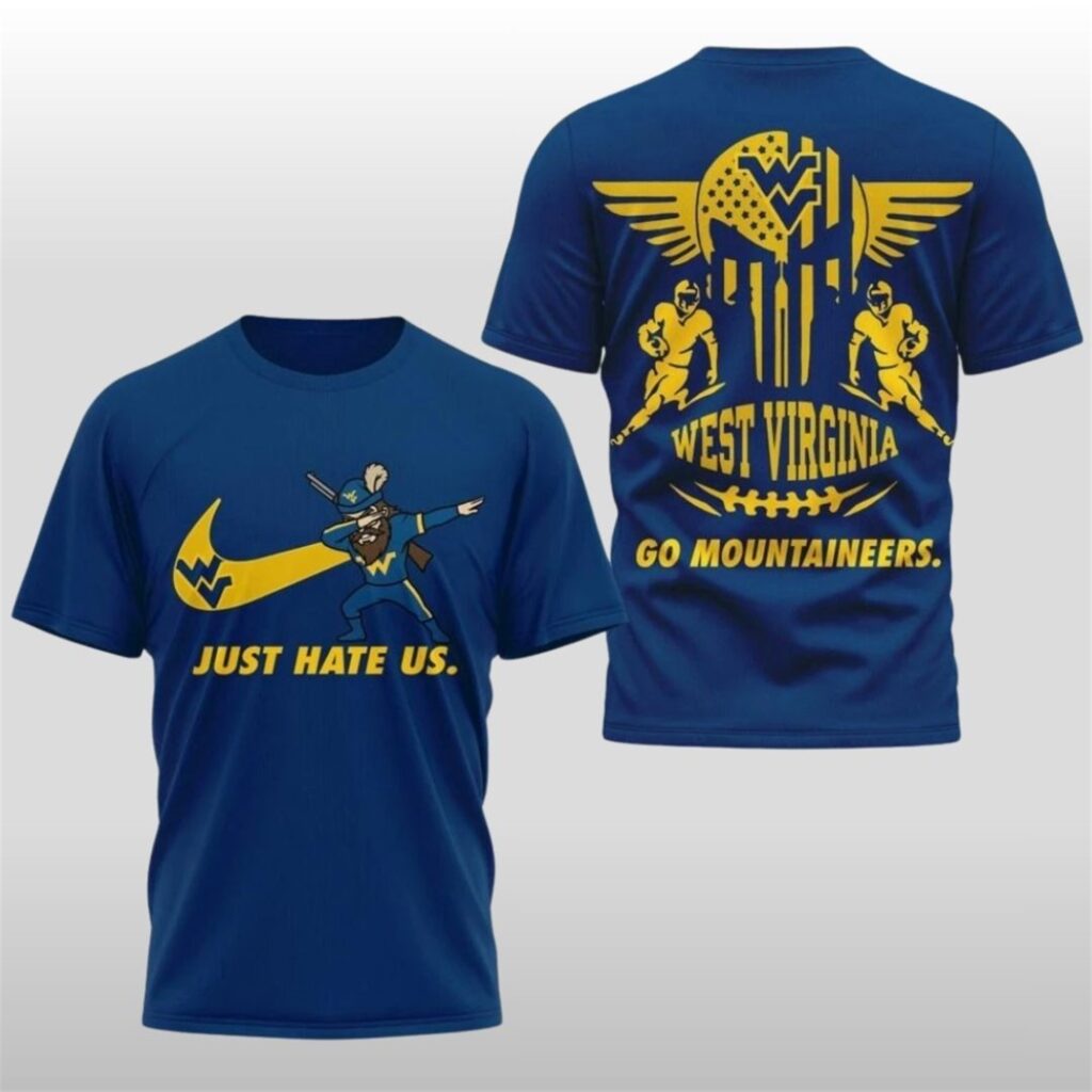West Virginia Mountaineers 2025 NCAA Just Hate Us Logo Shirt