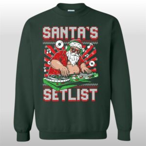 2025 Christmas Santa's Setlist Ugly Sweater