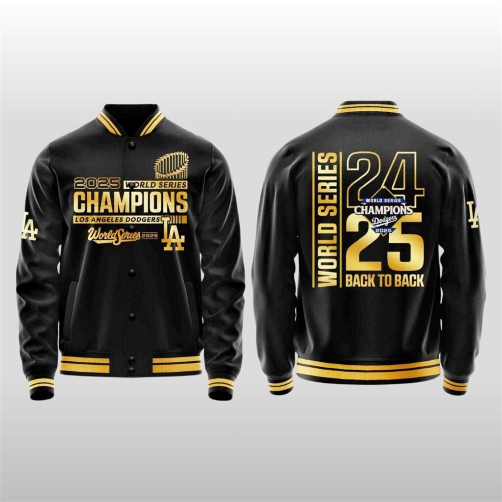 2025 LA Dodgers World Champions Gold Jacket - Zerelam