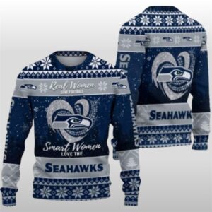 2025 Christmas Seattle Seahawks Real Women Love Football Ugly Sweater