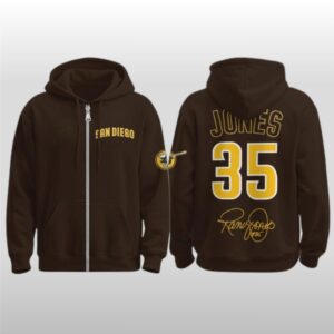 San Diego Padres Randy Jones Tribute 1950-2025 Legend Zip Hoodie