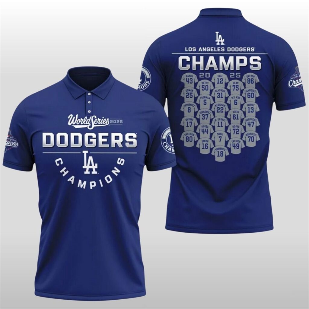 2025 Dodgers Win World Series Polo Shirt