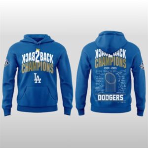 Dodgers 2025 Back 2 Back Champions Of World Series Hoodie