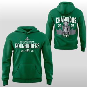 Saskatchewan Roughriders 2025 Grey Cup Champions Hoodie