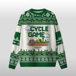 2025 Christmas Cycle Game Ugly Sweater