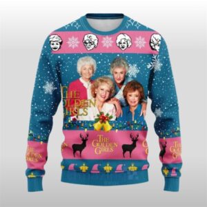 2025 Christmas Golden Girls Blue Ugly Sweater