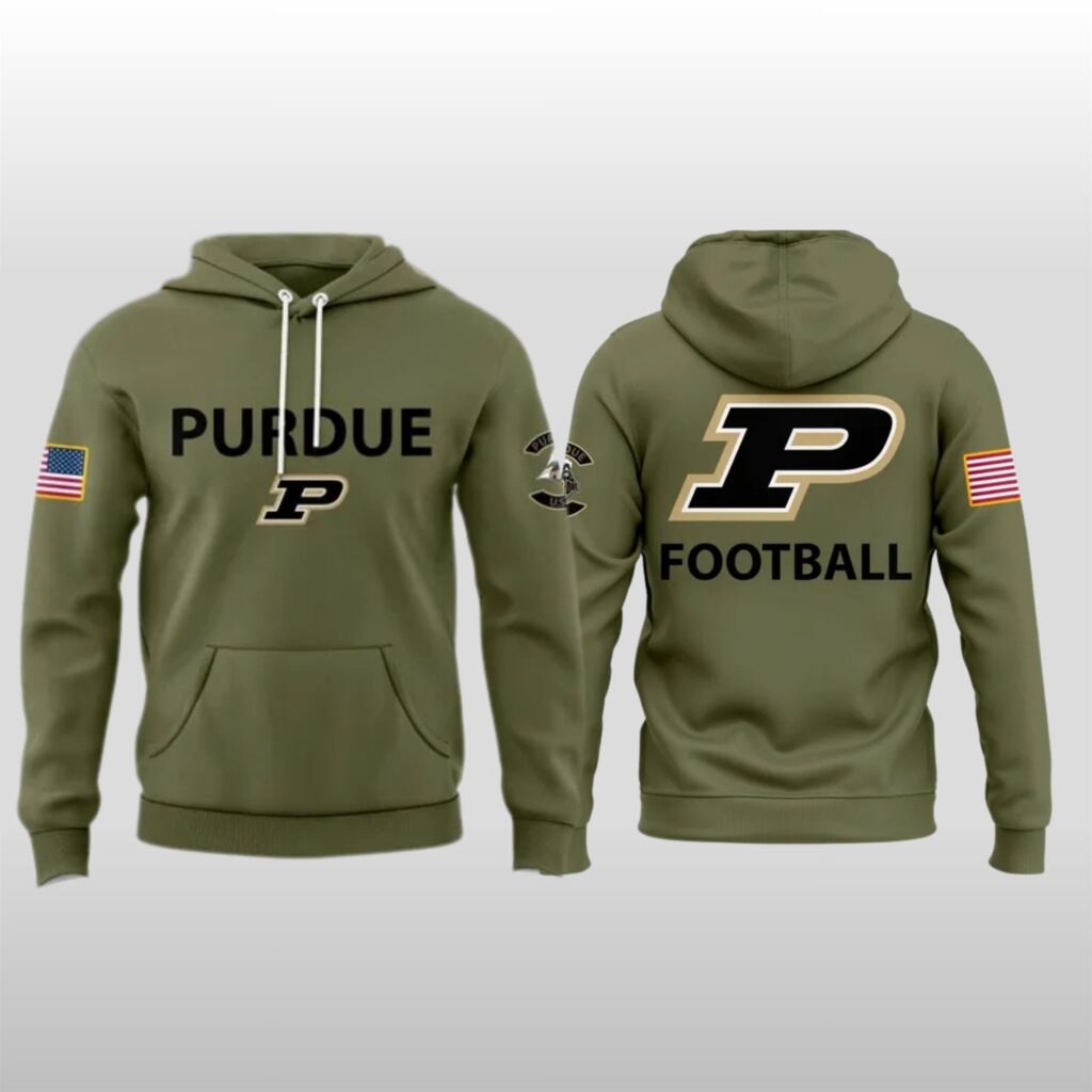 Purdue Boilermakers Medium Olive 2025 Military Appreciation Hoodie 3 Purdue Boilermakers Medium Olive 2025 Military Appreciation Hoodie