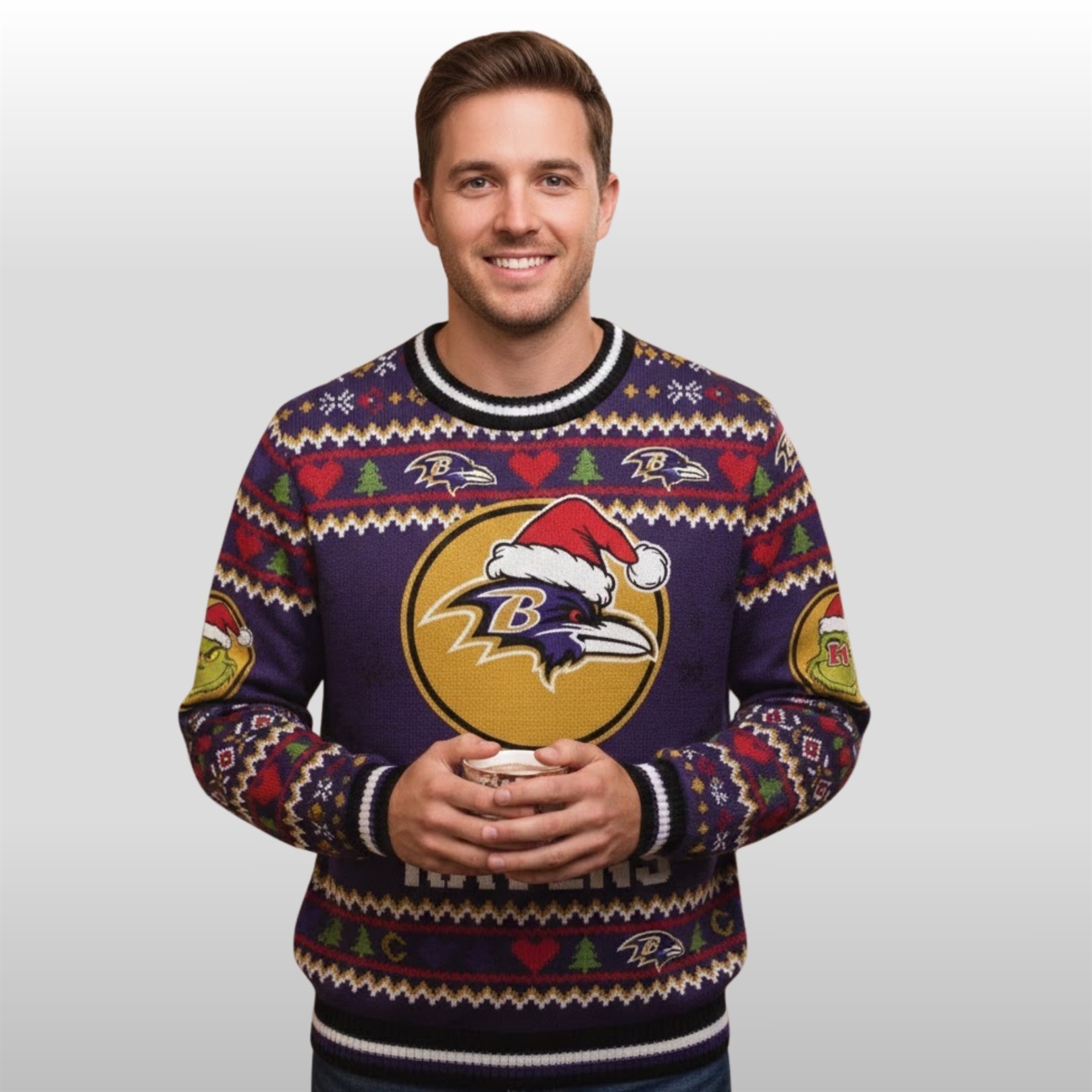 2025-Christmas-Baltimore-Ravens-x-The-Grnch-Ugly-Sweater-2 2025 Christmas Baltimore Ravens x The Grnch Ugly Sweater 2