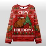 2025 Christmas Capy Holidays Ugly Sweater