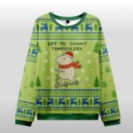 2025 Christmas Capybara Off To Commit Tomfoolery Ugly Sweater