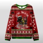 2025 Christmas Cat I'm Fine This is Fine Everything Is Fine Ugly Sweater