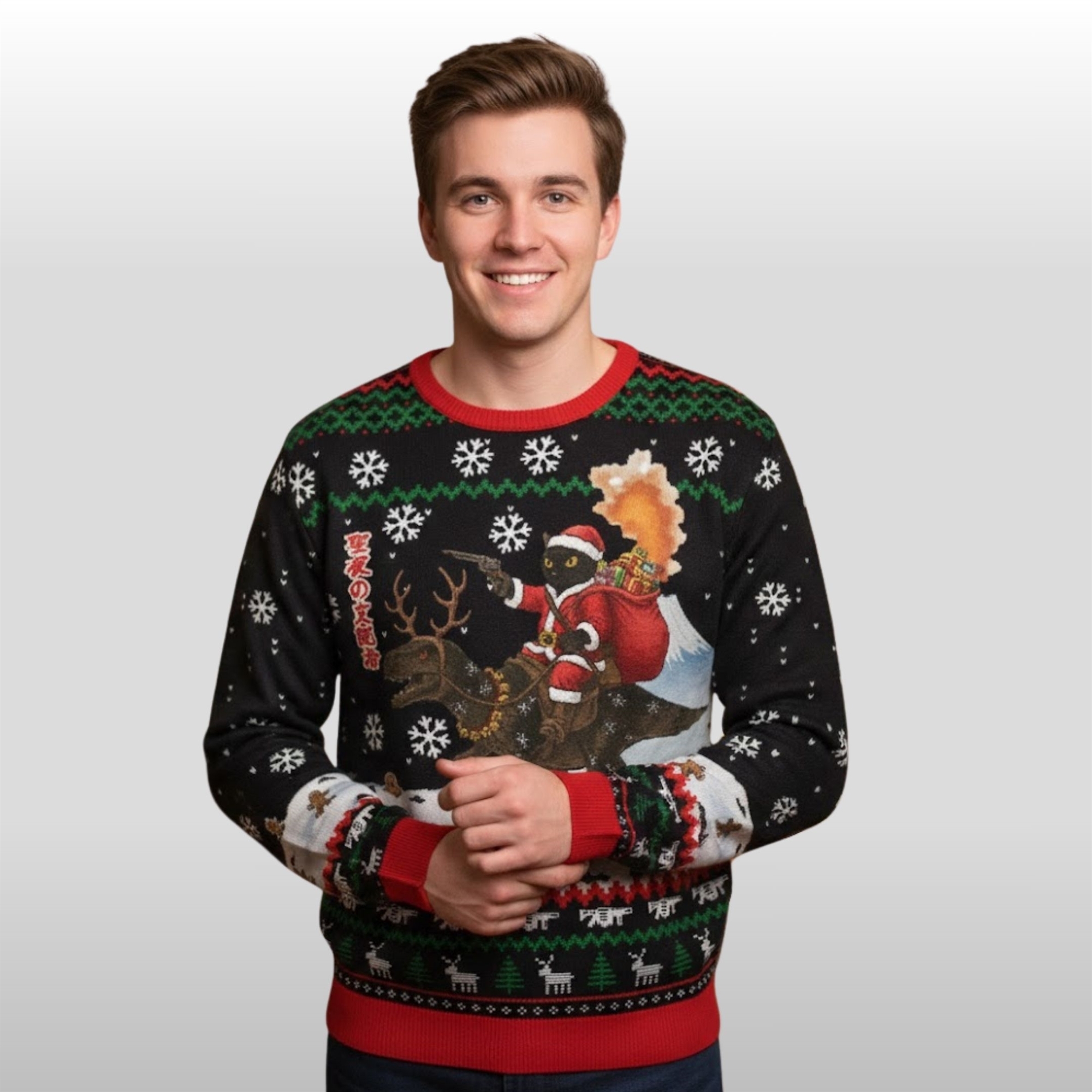 2025-Christmas-Cat-Riding-A-Dinosaur-Ugly-Sweater-2 2025 Christmas Cat Riding A Dinosaur Ugly Sweater 2