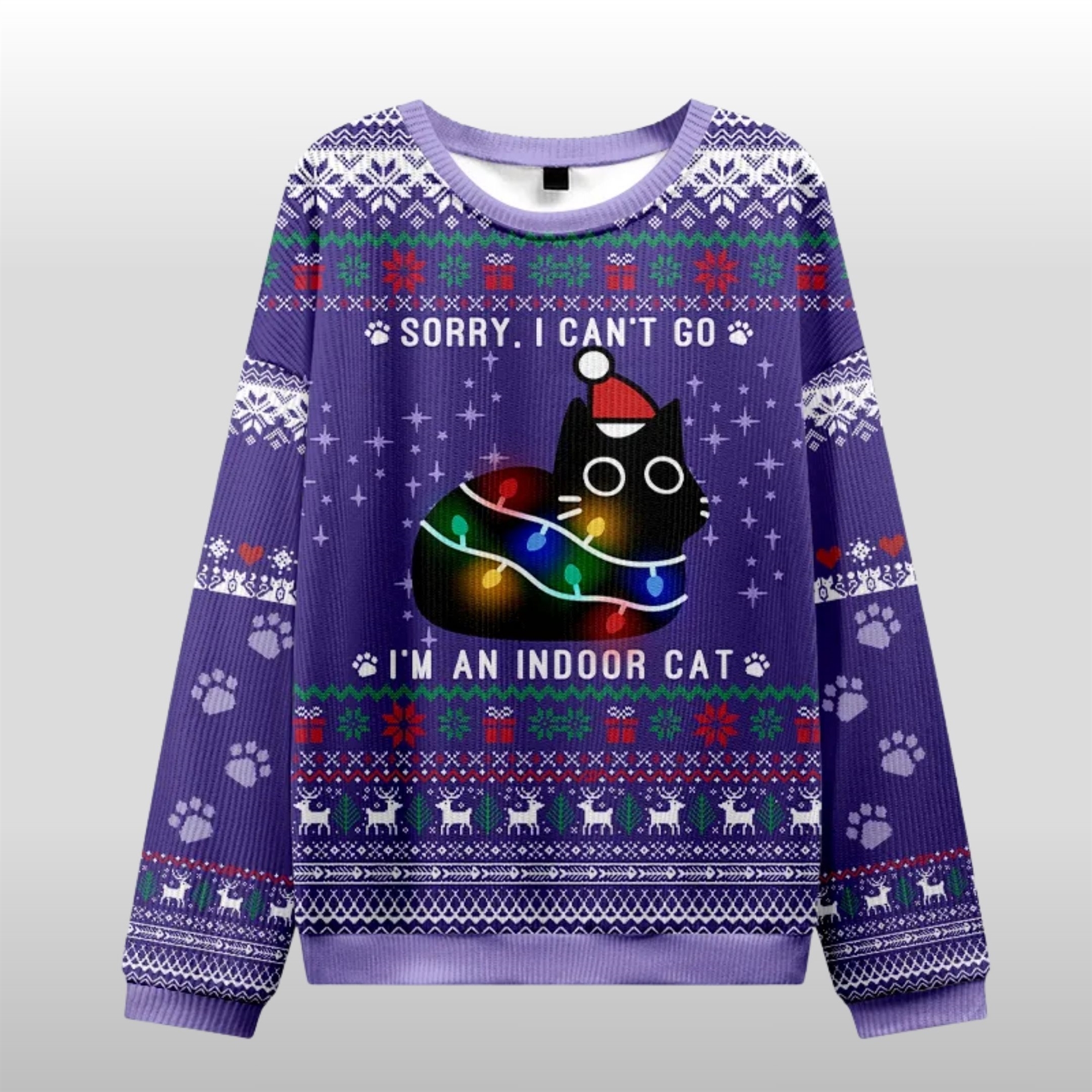 2025-Christmas-Sorry-I-Cant-Go-I'm-an-Indoor-Cat-Ugly-Sweater 2025 Christmas Sorry I Can't Go I’m an Indoor Cat Ugly Sweater