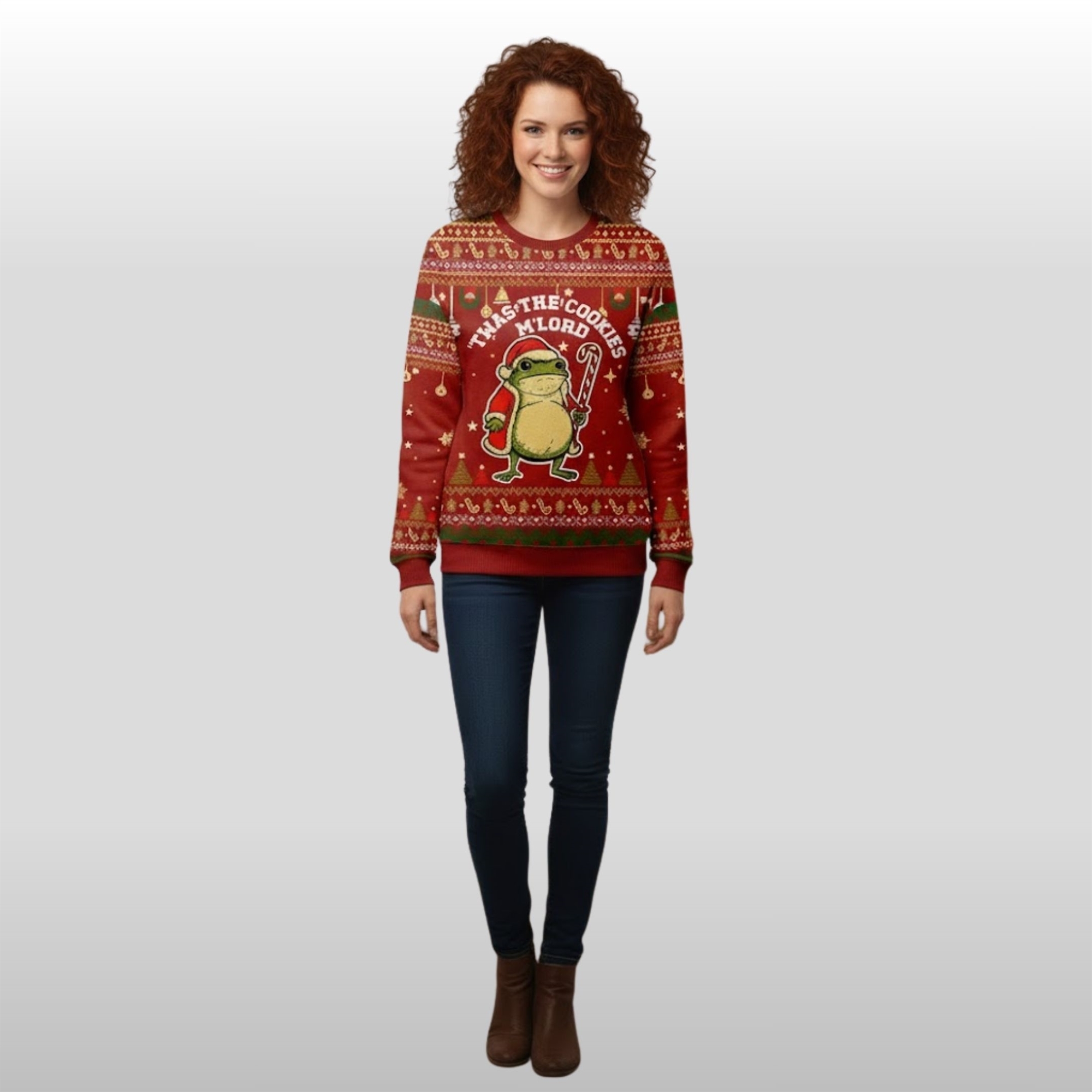 2025-Christmas-Twas-The-Cookies-MLord-Frog-Ugly-Sweater-2 2025 Christmas Twas The Cookies MLord Frog Ugly Sweater 2