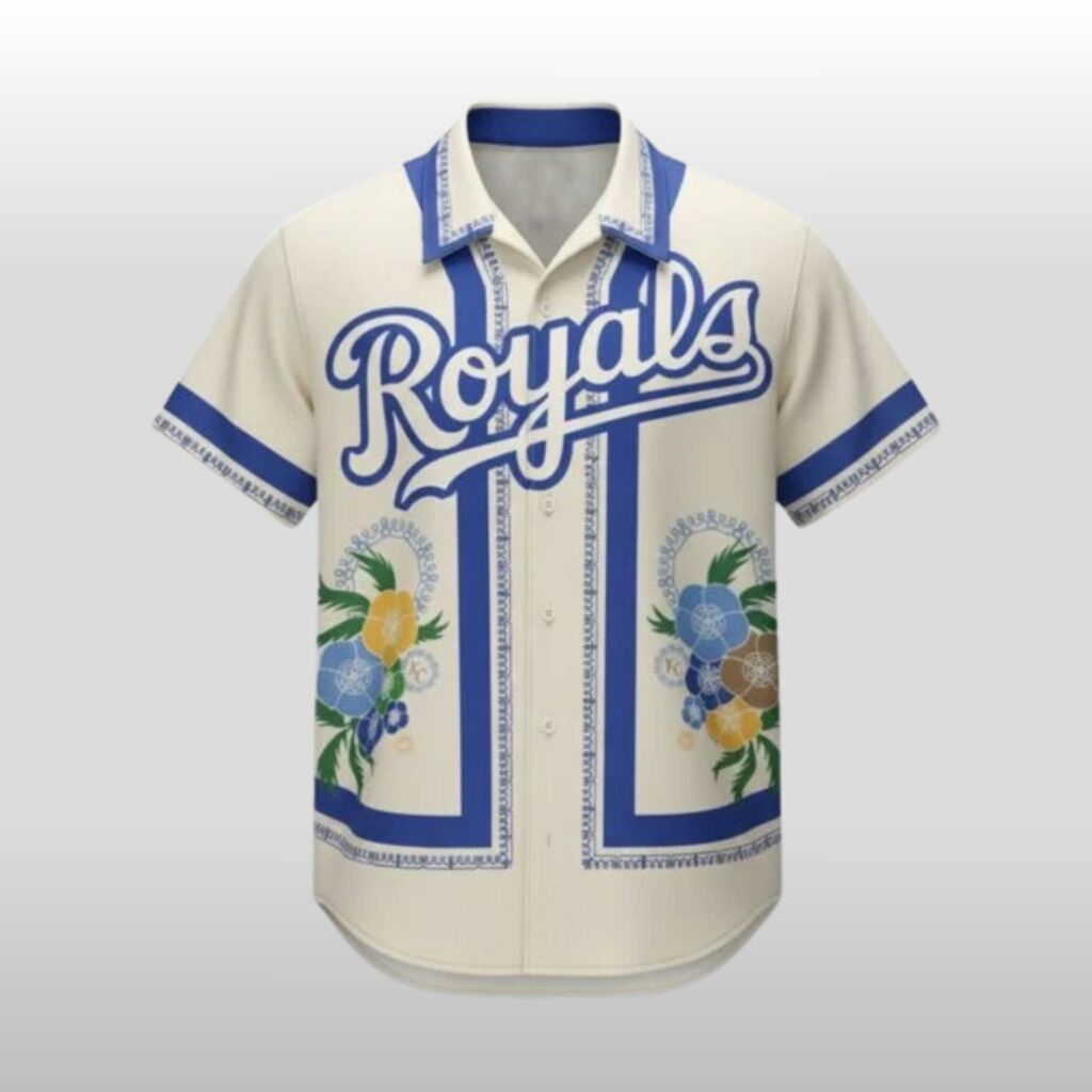 2026 KC Royals Here Comes the Bloom Hawaiian Shirt Giveaway