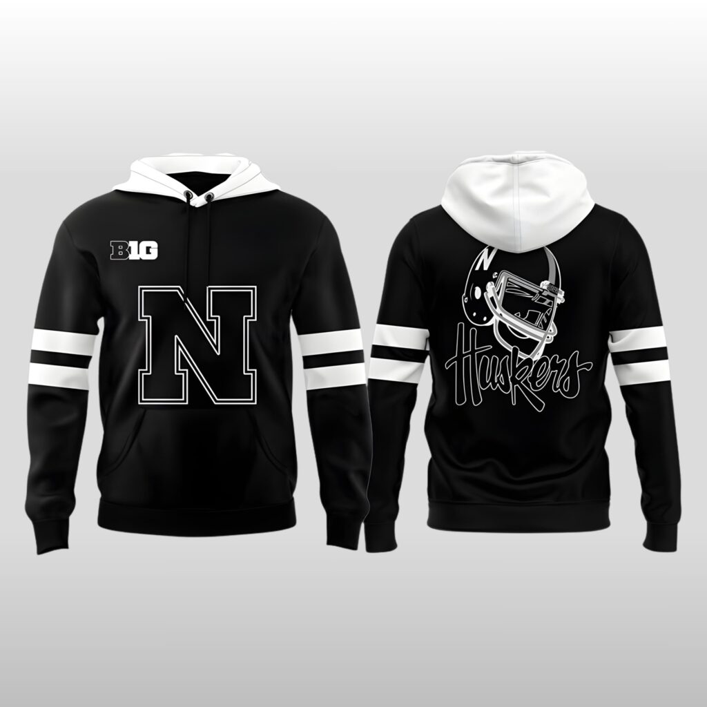 2026 Nebraska Cornhuskers Black Mode Hoodie