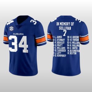 Bo Jackson Auburn Football In Memory Of Sullivan 7 Jersey
