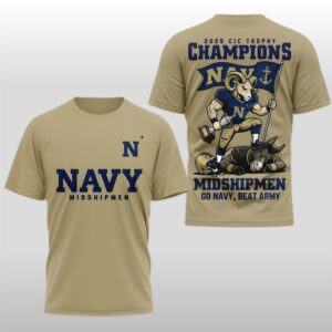 Navy Midshipmen 2025 CIC Trophy Champions NCAA Football Shirt