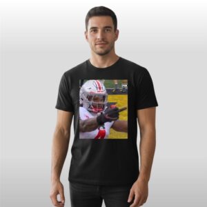 Jeremiah Smith Middle Finger Fan Michigan Shirt
