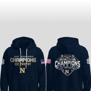 2025 Navy Midshipmen CIC Champions Hoodie Shirt