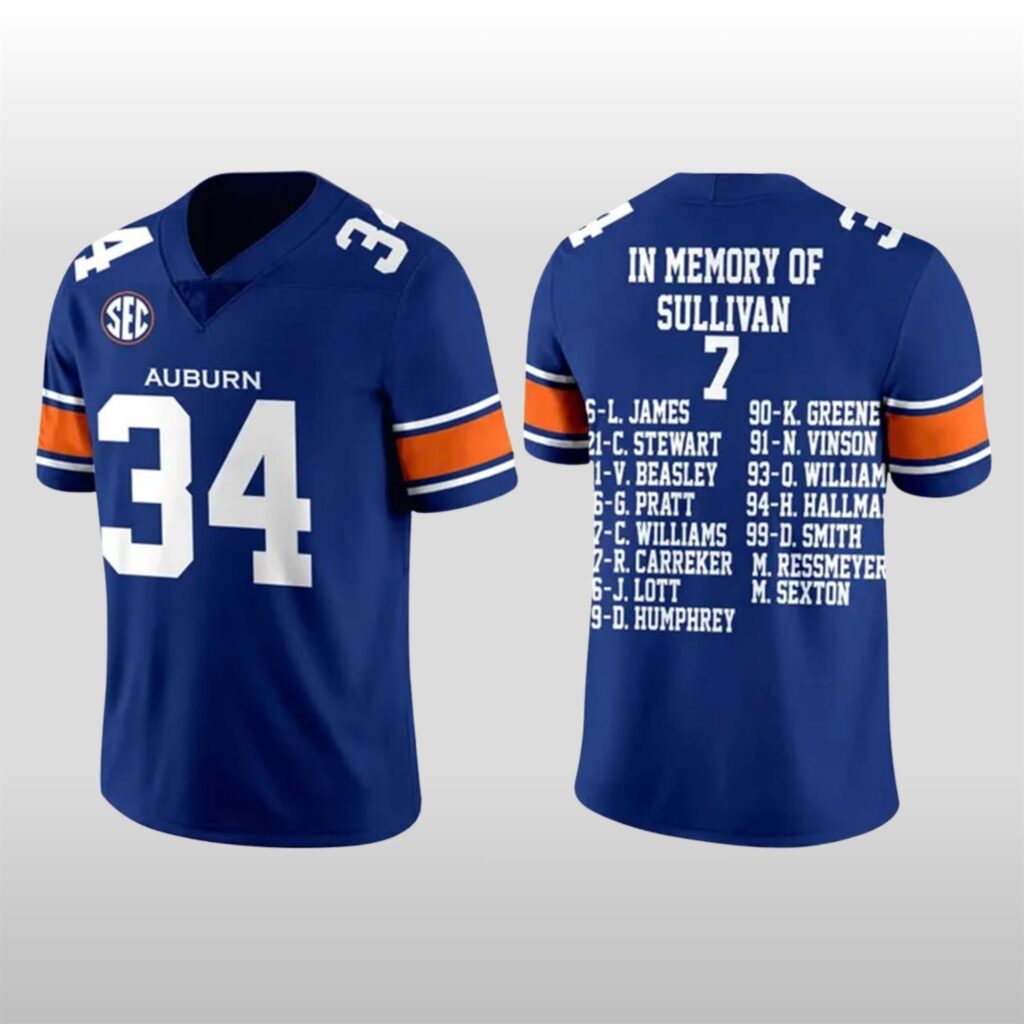 Bo Jackson Auburn Football In Memory Of Sullivan 7 Jersey