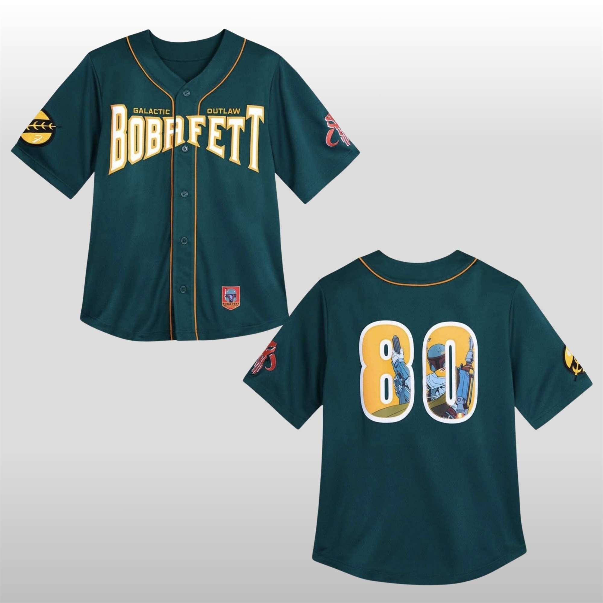 Boba-Fett-Galatic-Outlaw-Baseball-Jersey Boba Fett Galatic Outlaw Baseball Jersey