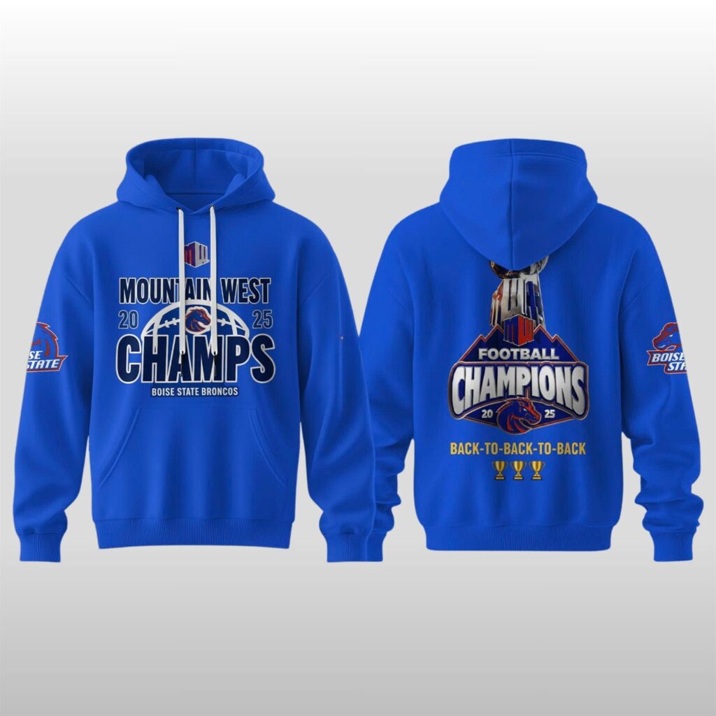 Boise State Broncos Mountain West Champs Hoodie 5 Boise State Broncos Mountain West Champs Hoodie