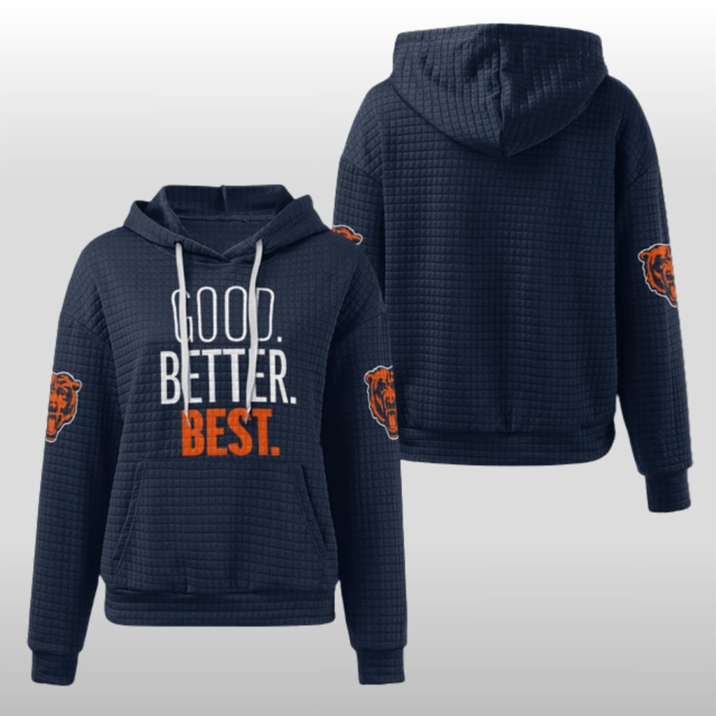 Chicago Bears Good Better Best Waffle Hoodie