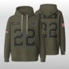 Dallas Cowboys 22 Smith Salute To Service Waffle Hoodie 2 Dallas Cowboys 22 Smith Salute To Service Waffle Hoodie