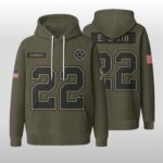 Dallas Cowboys 22 Smith Salute To Service Waffle Hoodie