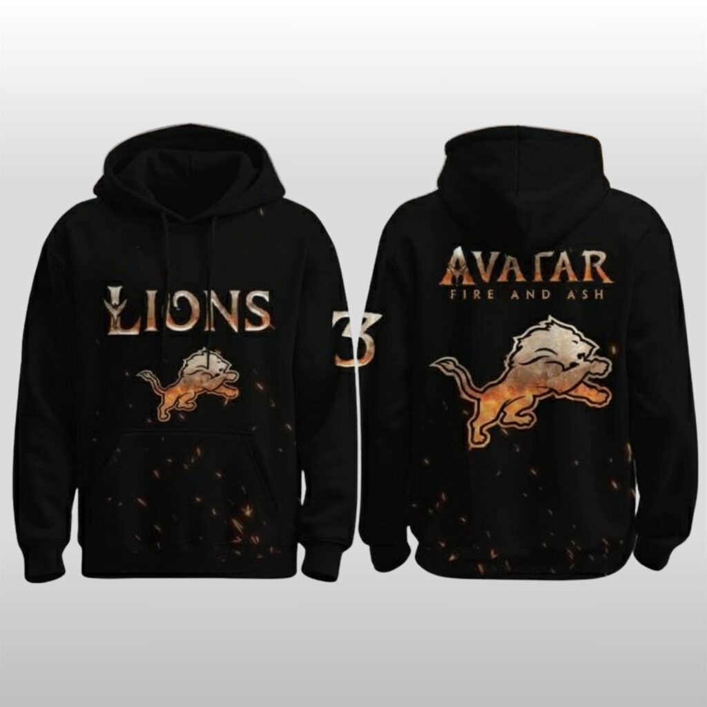 Detroit Lions Avatar Fire And Ash 2025 Hoodie