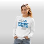 Detroit Lions Support Girls Flag Shirt