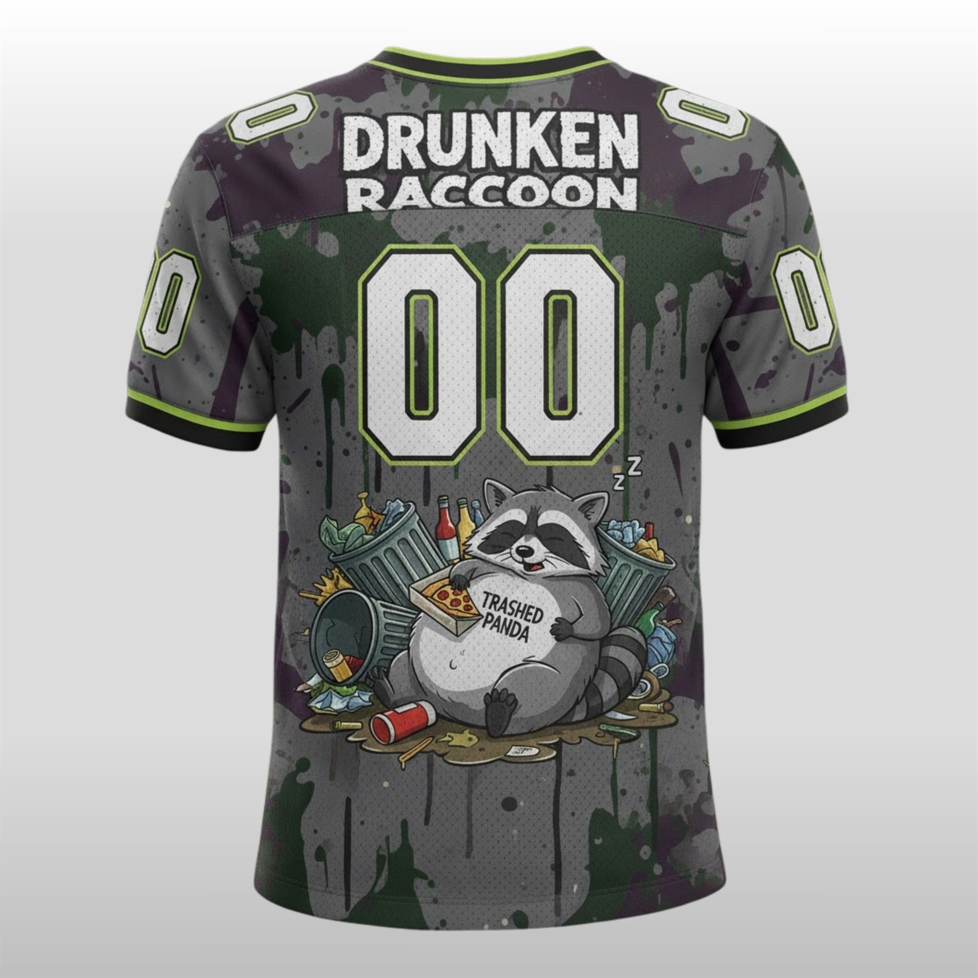 Drunken-Raccoon-Trashed-Panda-Jersey Drunken Raccoon Trashed Panda Jersey
