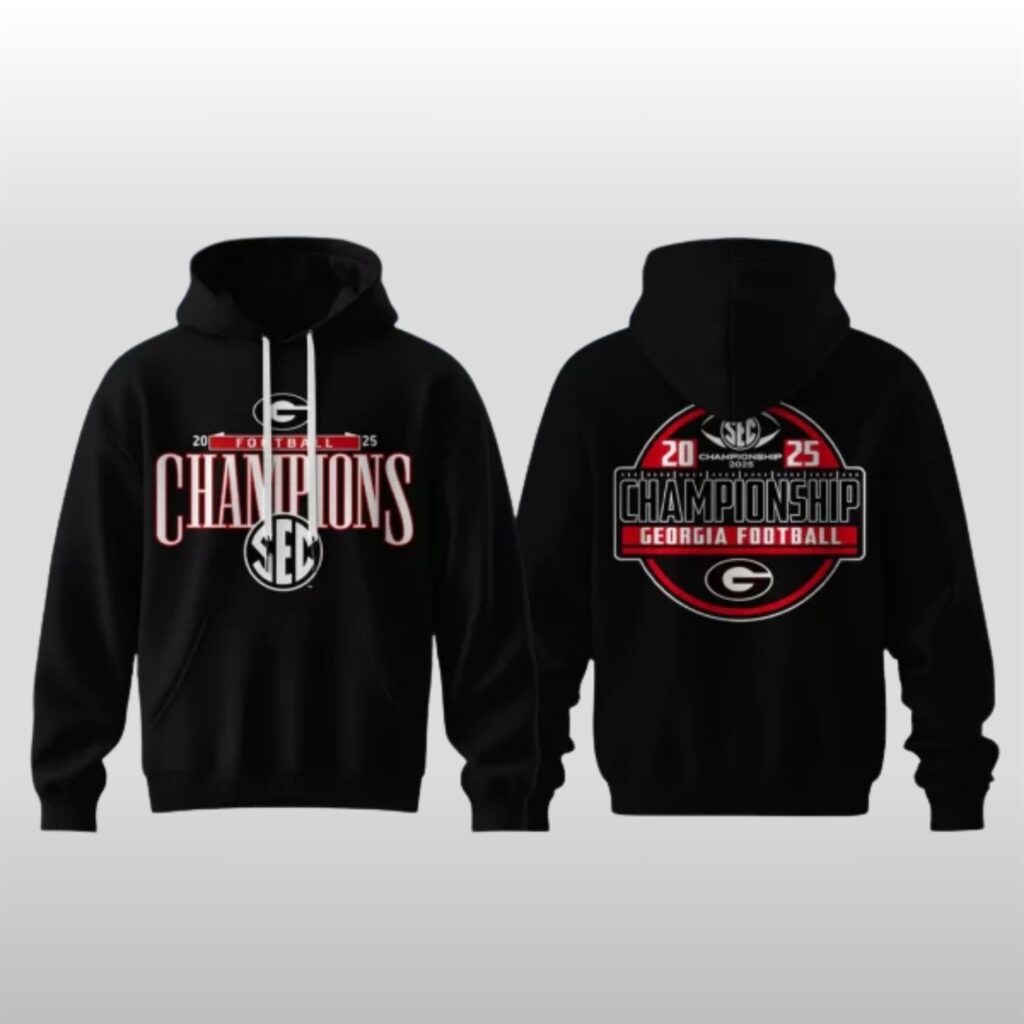 Georgia Bulldogs SEC Champions 2025 Hoodie 2 Georgia Bulldogs SEC Champions 2025 Hoodie