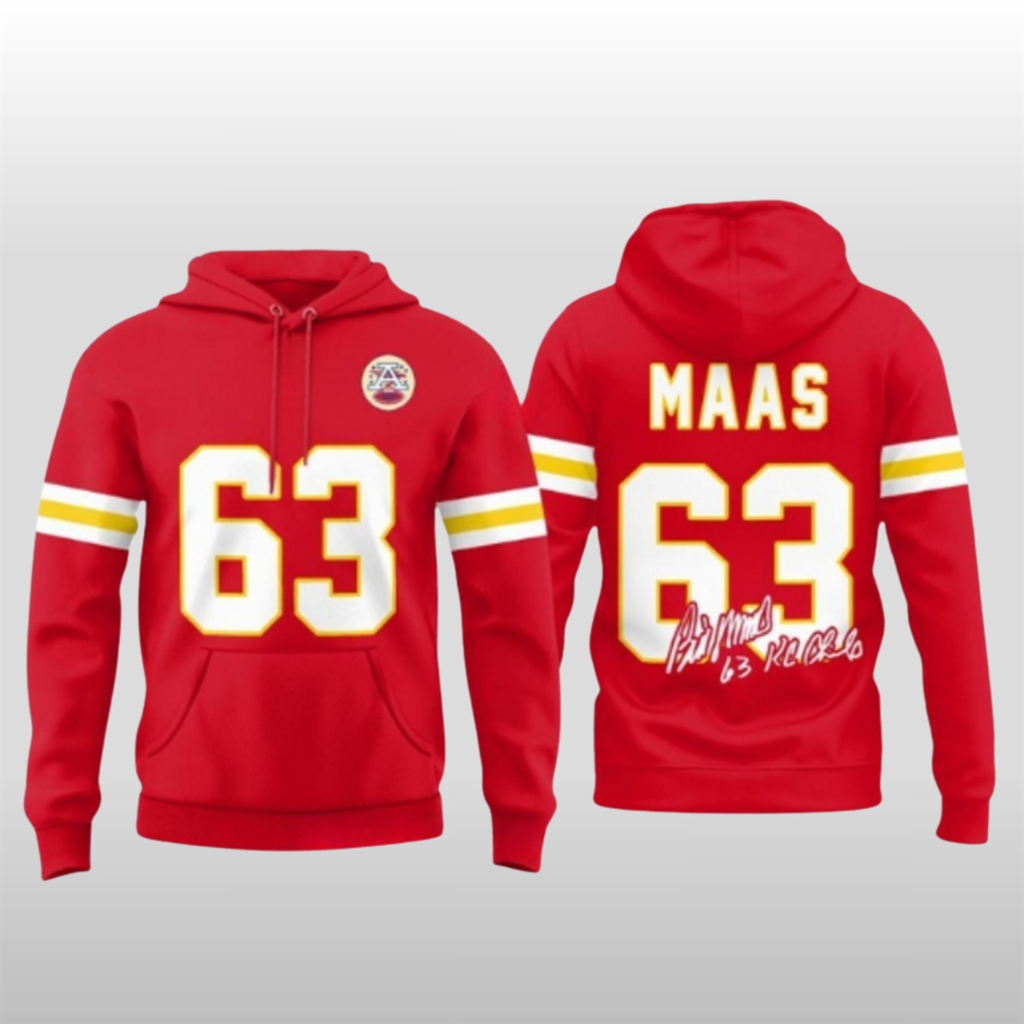 Kansas-City-Chiefs-Bill-Maas-63-Forever-Legend-2026-Hoodie Kansas City Chiefs Bill Maas 63 Forever Legend 2026 Hoodie