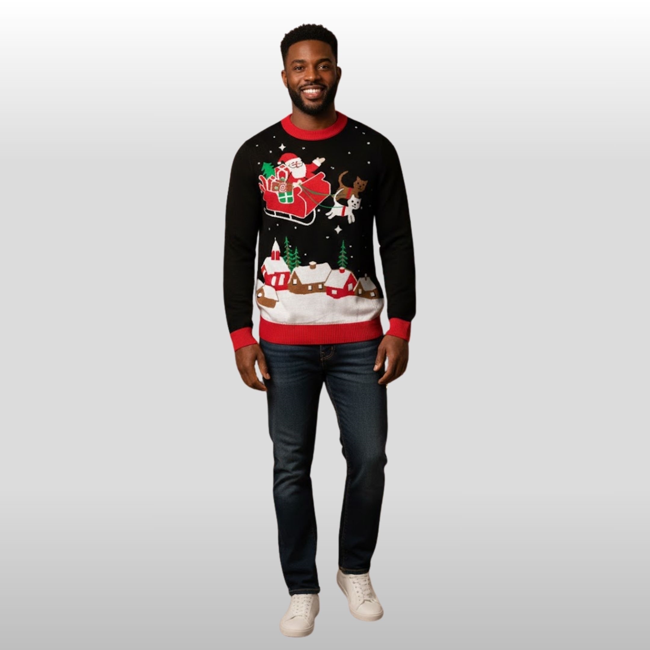 Kevin-Jonas-Meowy-Christmas-Sleigh-Light-Up-Ugly-Sweater-3 Kevin Jonas Meowy Christmas Sleigh Light Up Ugly Sweater 3