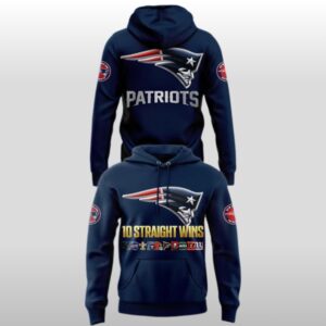 NE Patriots Drake Maye 10 Straight Wins Hoodie