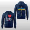 Los Angeles Chargers I Love Jesus Jesus Love You Hoodie 3