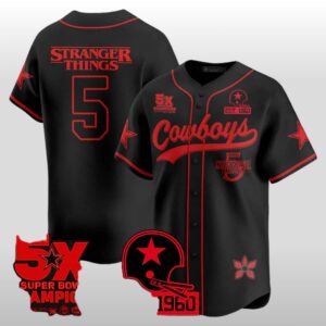 Dallas Cowboys 2026 5x Champions Stranger Things Baseball Jersey