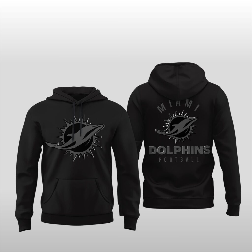 Miami Dolphins 2025 Back In Black Hoodie