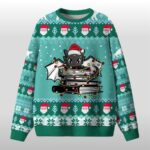 2025 Christmas Book Dragon Ugly Sweater