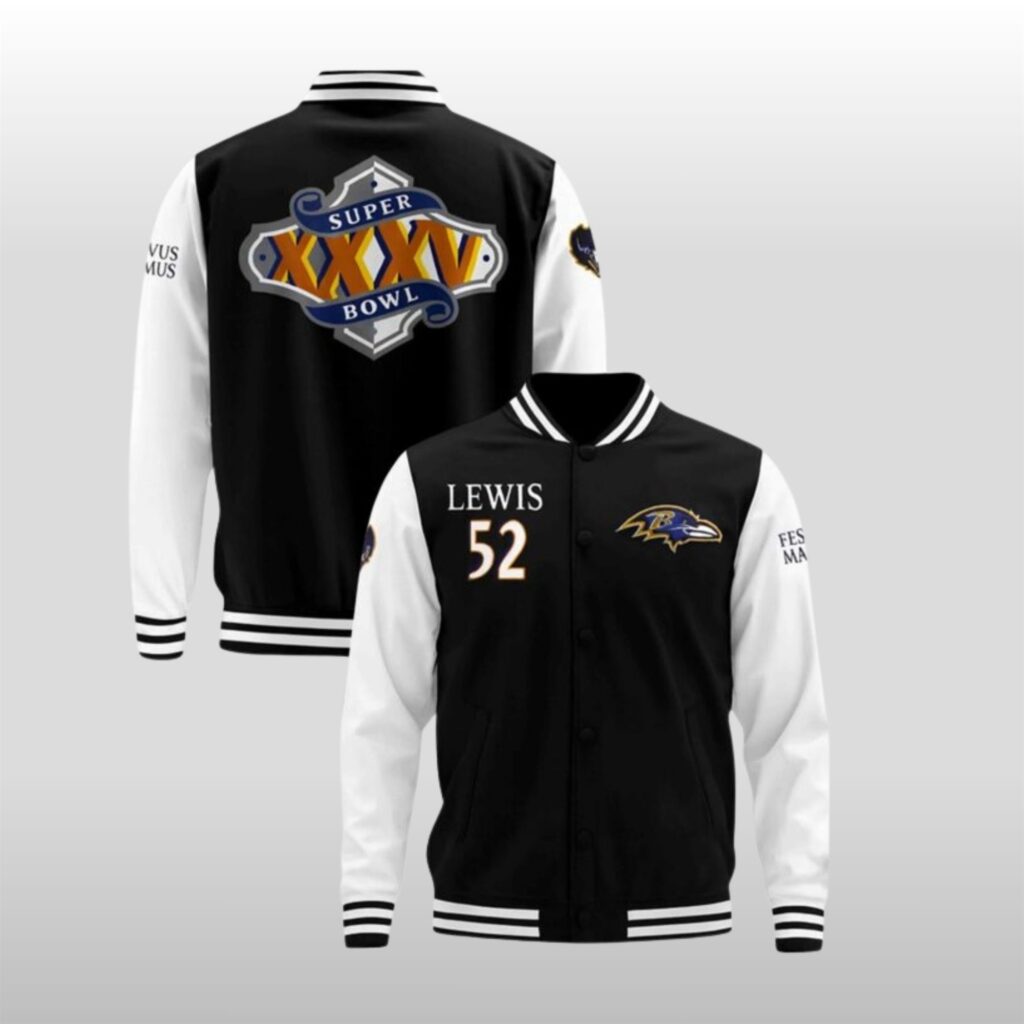 Ravens Lewis 52 Super Bowl XXXV Jacket