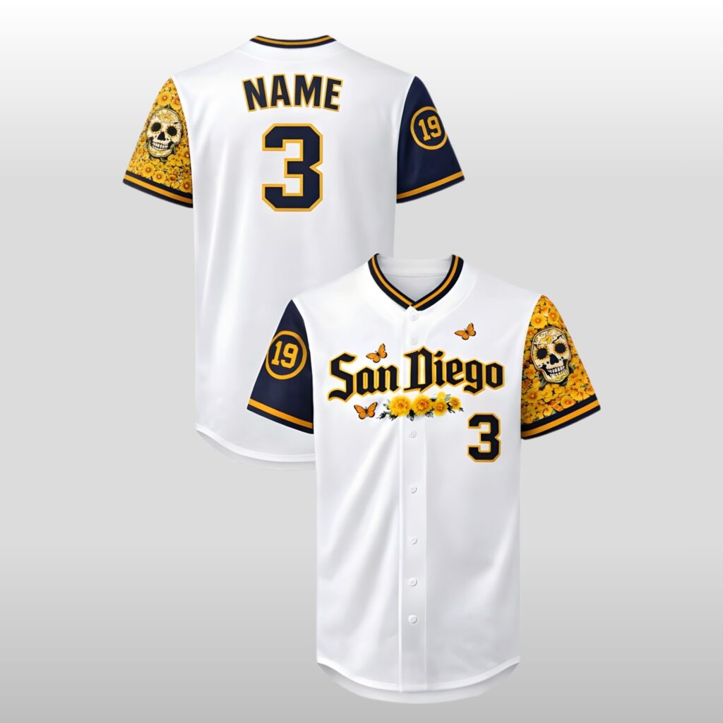 San Diego Padres City Connect Dia De Los Muertos 1990 Jersey - Zerelam