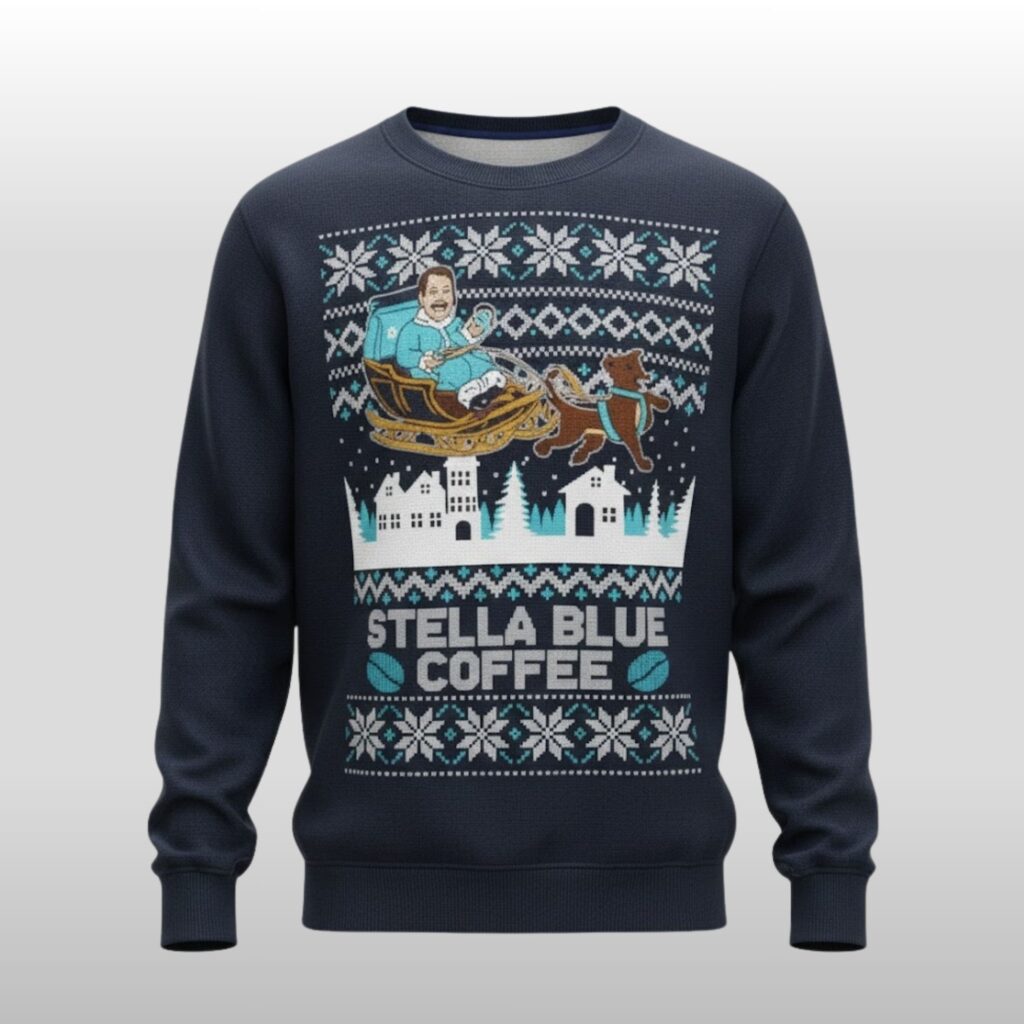 Stella Blue Coffee Ugly Sweater