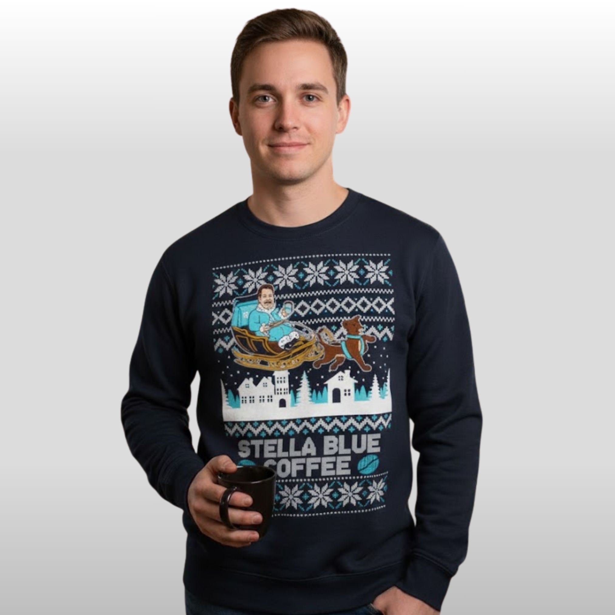 Stella-Blue-Coffee-Ugly-Sweater Stella Blue Coffee Ugly Sweater