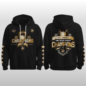 Army Black Knights CIC Trophy Champions 2025 Hoodie Shirt